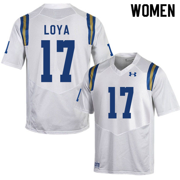 Women #17 Logan Loya UCLA Bruins College Football Jerseys Sale-White - Click Image to Close